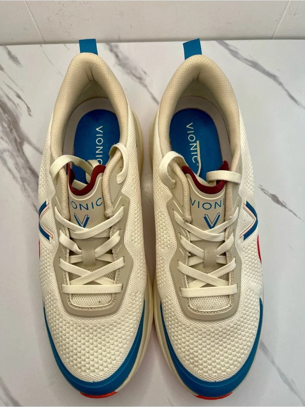 Vionic Walk Max Ivory Multi Lace Up Sneaker Shoe Women's US sizes 12M NWOB